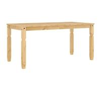 vidaXL Mesa de comedor Corona – Madera maciza de pino 160x80x75 cm