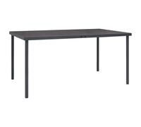 vidaXL Mesa de comedor de jardín acero gris antracita en dimensiones 150x90x74 cm/190x90x74 cm | estructura resistente ideal para salón dormitorio o estudio