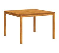 vidaXL Mesa de comedor de jardín Madera maciza de acacia 110x110x75 cm