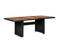 Mesa De Comedor De Jardín Ratán Sintético Negro 200x100x74 Cm Vidaxl