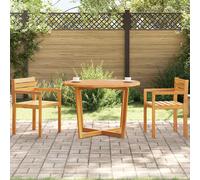 vidaXL Mesa de comedor de jardín redonda Ø110x75 cm Madera maciza de acacia