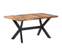 vidaXL Mesa de comedor de madera acacia acabado miel 160x80x75 cm