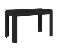 vidaXL Mesa de comedor de madera contrachapada negro 120x60x76 cm