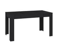 Vidaxl mesa de comedor de madera contrachapada negro 140x74,5x76 cm