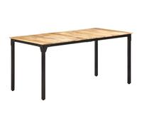 vidaXL Mesa de comedor de madera de mango rugosa 160x80x76 cm