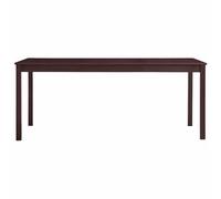 vidaXL Mesa de comedor de madera de pino 180x90x73 cm en color Marrón oscuro/Blanco y gris | estructura resistente ideal para salón dormitorio o estudio
