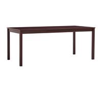 vidaXL Mesa de comedor de madera de pino 180x90x73 cm en color Marrón oscuro/Blanco y gris | estructura resistente ideal para salón dormitorio o estudio