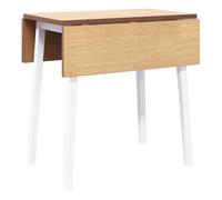 vidaXL Mesa de comedor Dona - 2 alas abatibles, 75x90x45-90 cm - Natural/white