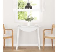 vidaXL Mesa de comedor Zedro abatible 74x90x90-55 cm Blanco