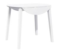 vidaXL Mesa de comedor Zedro abatible 74x90x90-55 cm Blanco