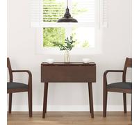 Vidaxl mesa de comedor de madera maciza de caucho marrón