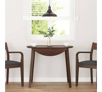 vidaXL Mesa de comedor de madera maciza de caucho marrón