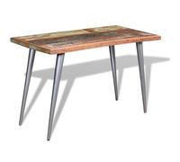 vidaXL Mesa de comedor de madera maciza reciclada 120x60x76 cm