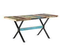 vidaXL Mesa de comedor 160 x 80 x 76 cm madera maciza de recuperación