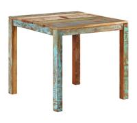 Mesa de comedor de madera maciza reciclada 82x80x76 cm