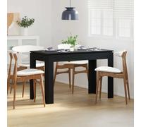 vidaXL Mesa de comedor de roble negro de 120x60x76 cm, fabricada en madera de ingeniería