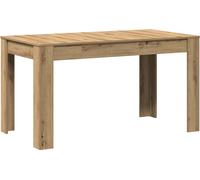 vidaXL Mesa de comedor estilo rústico, roble artesanal, 140x74,5x76 cm, tablero de madera