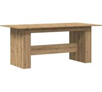 vidaXL Mesa de comedor estilo rústico, roble artesanal, 180x90x76 cm, tablero de madera