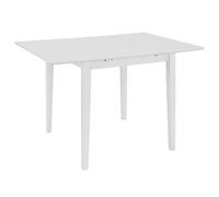 vidaXL Mesa de comedor extensible MDF blanca (80-120)x80x74 cm