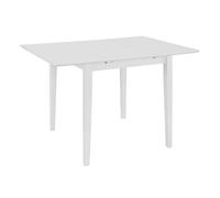 vidaXL Mesa de comedor extensible MDF blanca (80-120)x80x74 cm