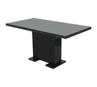 vidaXL Mesa de comedor extensible negra con brillo