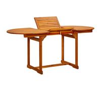 vidaXL Mesa de Comedor Jardín Patio Terraza Balcón Salón Sala de Estar Muebles Soporte Exterior Cocina (120-170) X80x75 cm Madera Maciza Acacia