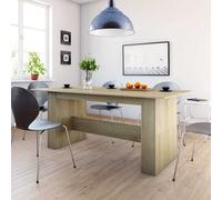 vidaXL Mesa de comedor Selva rectangular de madera de ingeniería roble Sonoma 180x90x76 cm Natural