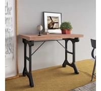 vidaXL Mesa de comedor madera maciza de abeto y hierro 110x65x82 cm