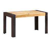 vidaXL Mesa de centro auxiliar para salón de madera maciza de mango en bruto