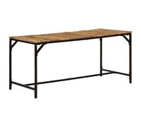 vidaXL Mesa de comedor madera maciza de mango sin tratar 160x80x75 cm