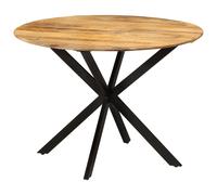 vidaXL Mesa de comedor madera maciza de mango y acero 110x78 cm