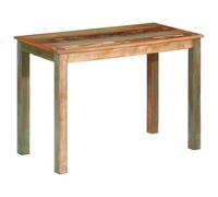 vidaXL Mesa de Comedor Madera Maciza reciclada 110x55x76 cm | Un acabado envejecido único que añade carácter, hecho de madera maciza recuperada, tamaño ideal para reuniones