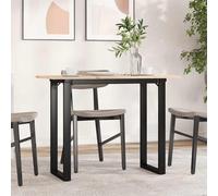 vidaXL Mesa de comedor marco O madera maciza pino y acero 100x50x75cm