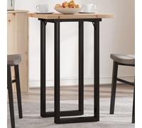 vidaXL Mesa de comedor marco O madera maciza pino y acero 50x50x75,5cm