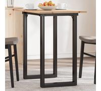 vidaXL Mesa de comedor marco O madera maciza pino y acero 80x50x75,5cm