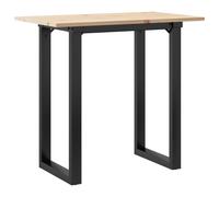 vidaXL Mesa de comedor marco O madera maciza pino y acero 80x50x75,5cm
