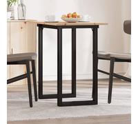 vidaXL Mesa de comedor Marco O Madera maciza de pino y acero 80x50x75 cm