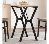 vidaXL Mesa de comedor marco Y madera maciza pino y acero 80x50x75 cm