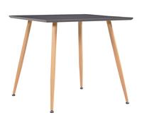 vidaXL Mesa de comedor MDF gris y color roble 80,5x80,5x73 cm