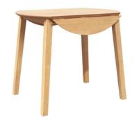 vidaXL Mesa de comedor Zedro abatible 74x90x90-55 cm madera maciza roble caucho Natural