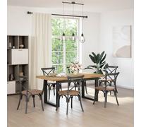 vidaXL Mesa de comedor "NOAIN" patas U madera maciza pino 180x90x75 cm