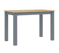 vidaXL Mesa de comedor Panama madera maciza de pino 117x60x75 cm en color Marrón/Blanco/Gris | estructura resistente ideal para salón dormitorio o estudio