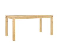 vidaXL Mesa de comedor Panamá - madera maciza de pino 160x80x75 cm Natural