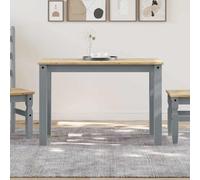 vidaXL Mesa de comedor Panama madera maciza de pino 117x60x75 cm en color Marrón/Blanco/Gris | estructura resistente ideal para salón dormitorio o estudio