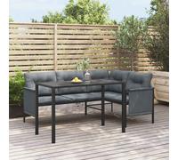 vidaXL Mesa de comedor para jardín acero gris antracita 110x54x70 cm