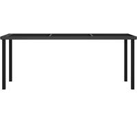 vidaXL Mesa de comedor para jardín ratán sintético 180x70x73 cm en color Negro/Gris | estructura resistente ideal para salón dormitorio o estudio