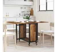 vidaXL Mesa de comedor plegable con ruedas 130 x 80 x 76,5 cm acero PB
