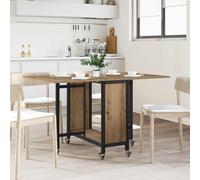 vidaXL Mesa de comedor plegable con ruedas 130 x 80 x 76,5 cm acero PB