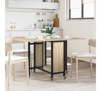 vidaXL Mesa de comedor plegable con ruedas 130 x 80 x 76,5 cm acero PB