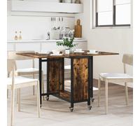 vidaXL Mesa de comedor plegable con ruedas 130 x 80 x 76,5 cm acero PB